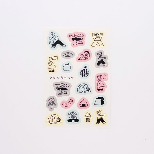 Nishiwaki Tadashi × mizushima Tracing Paper Sticker People and Food