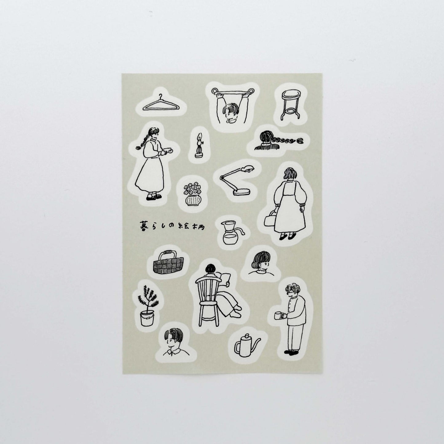 Tobimatsu Shoichiro × mizushima Tracing Paper Sticker Motifs of Daily Life