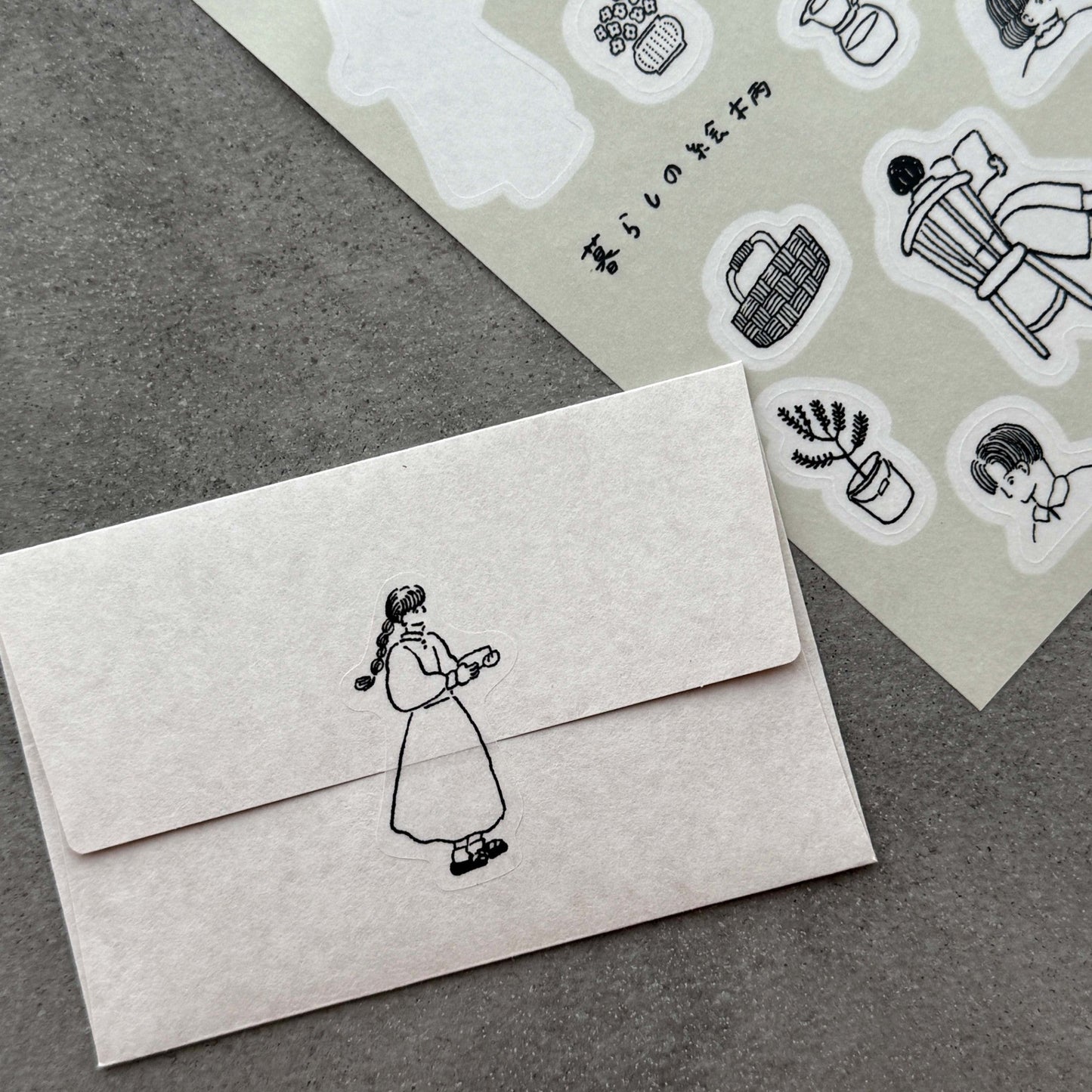 Tobimatsu Shoichiro × mizushima Tracing Paper Sticker Motifs of Daily Life