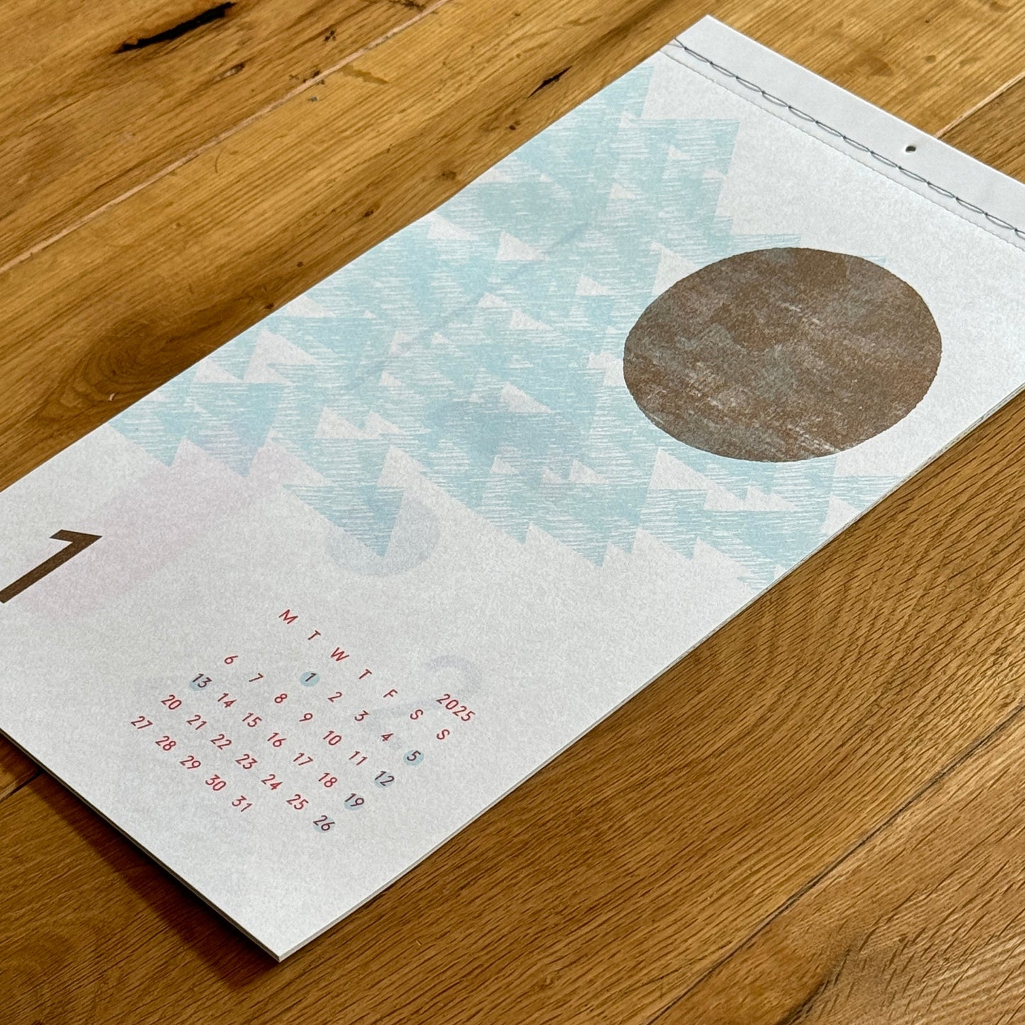 Water stripe calendar 2025