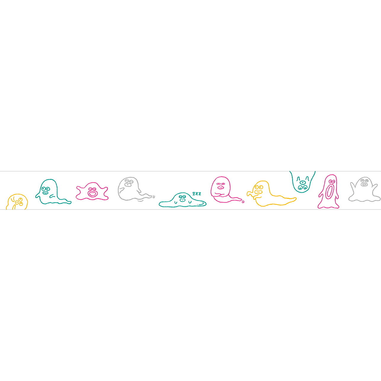 Shibata Keiko × mizushima Masking Tape Ghost (5 pcs)