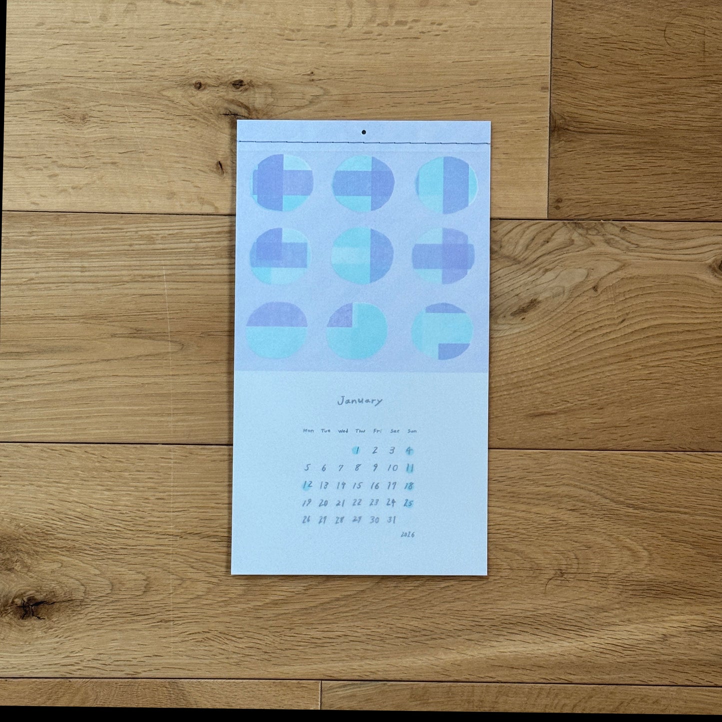 水縞模様カレンダー水玉縞々 2026