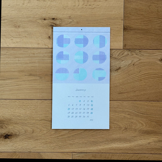 水縞模様カレンダー水玉縞々 2026